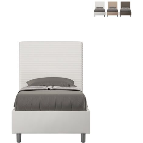 Focus S chambre d'enfant moderne lit simple 80x190 tête de lit container Blanc - Avec coffre de rangement (1/5)