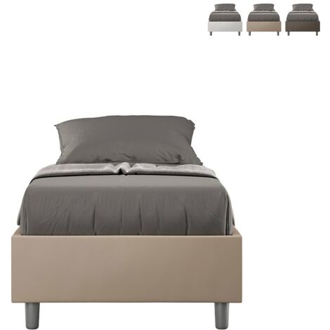 Lit coffre simple avec sommier 80x190 chambre d'enfant Azelia S Beige - Modèle standard (1/5)
