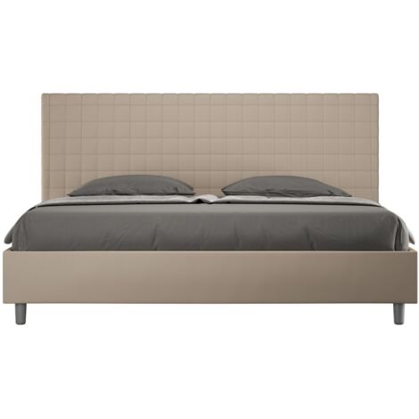 Lit double grand format 180x200 design avec coffre Sunny K - Beige (1/5)