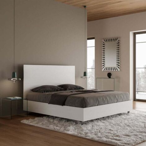 Conteneur lit double 160x190cm design bois blanc New Egos (1/5)