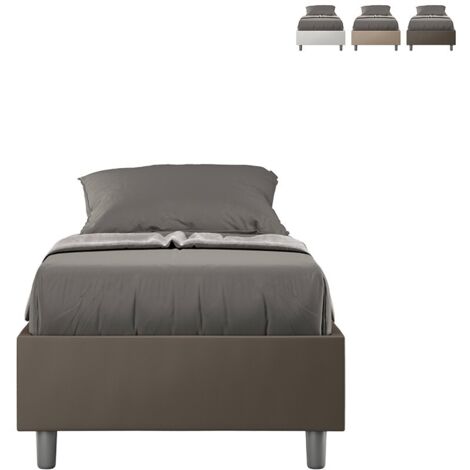 Lit coffre simple avec sommier 80x190 chambre d'enfant Azelia S Marron - Modèle standard (1/5)