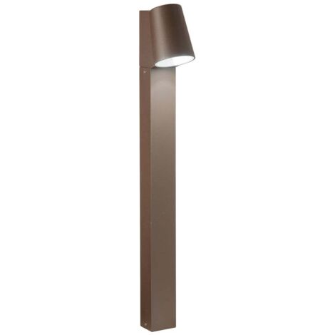 Borne lumineuse de jardin LED en aluminium Owen - Marron (1/2)