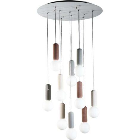 Suspension design en ciment et verre satiné Rock Mix 10 (1/2)