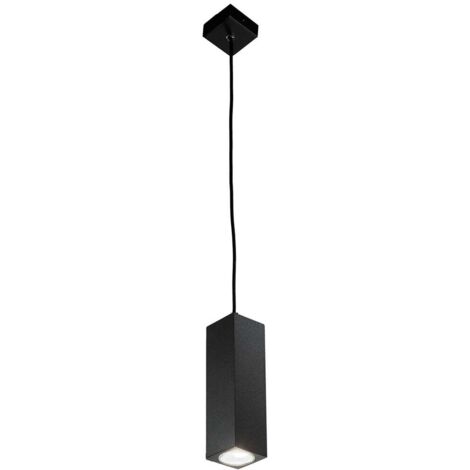 Suspension moderne en aluminium peint Aloa Piccola - Noir (1/3)