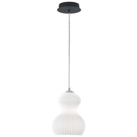 Suspension en verre design moderne Madagascar 2 - Blanc (1/2)
