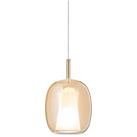Suspension en verre soufflé design minimaliste Thelma 3 - Orange (1/2)