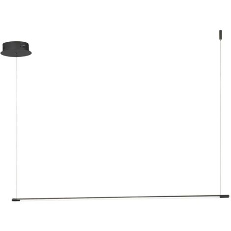 Lampe suspendue avec barre LED en métal 120 cm Genius L - Noir (1/3)