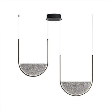 Suspension LED design dimmable Lotus 2 - Noir (1/2)