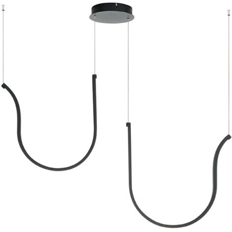 Suspension LED design moderne en métal Arqua 2 - Noir (1/2)
