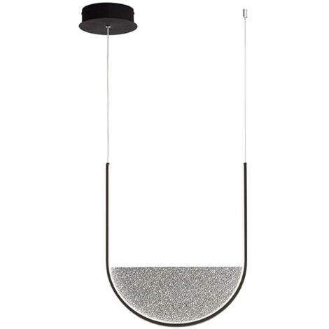 Suspension LED design moderne Lotus - Noir (1/2)
