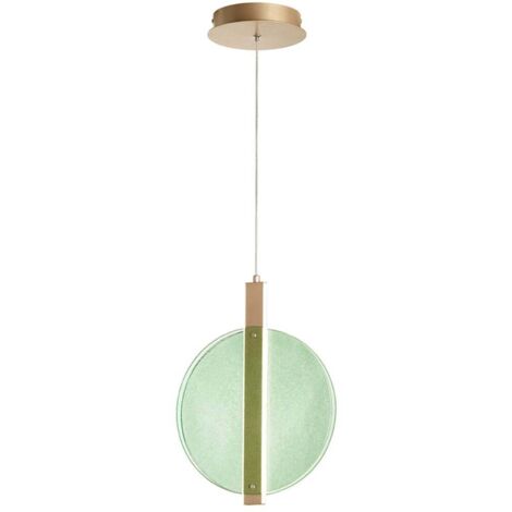 Suspension en verre et métal Ø30cm Juis S - Vert foncé (1/5)