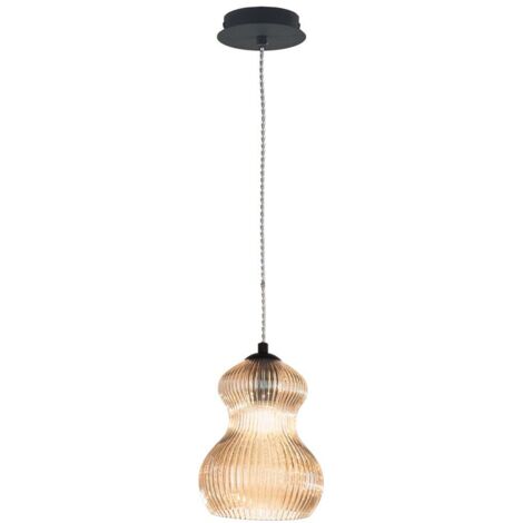 Suspension en verre design moderne Madagascar 2 - Orange (1/2)
