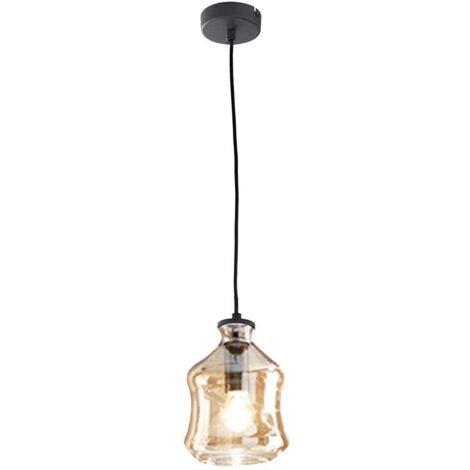 Suspension en verre fumé moderne Pin A - Orange (1/2)