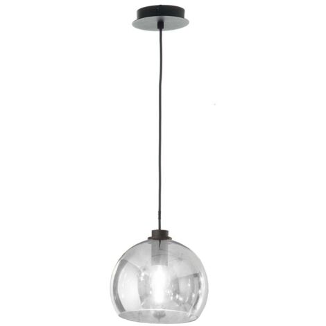 Suspension moderne en verre et métal Verve 4 - Transparent (1/2)