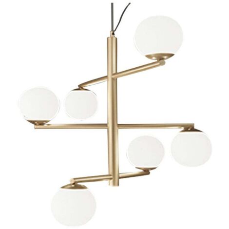 Suspension design moderne LED E14 réglable Gizah - Or (1/2)