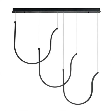 Suspension LED dimmable design moderne Arqua 3R - Noir (1/3)