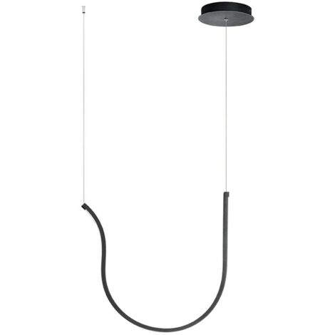 Suspension LED moderne en métal Arqua - Noir (1/2)
