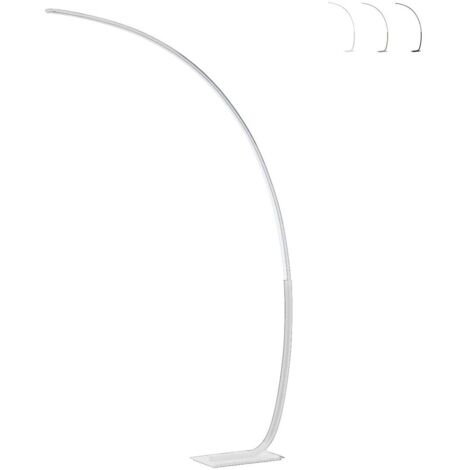 Lampe sur pied en arc avec LED en métal H160cm Keep - Blanc