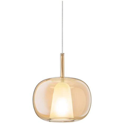 Suspension en verre soufflé design moderne Thelma 2 - Orange (1/2)