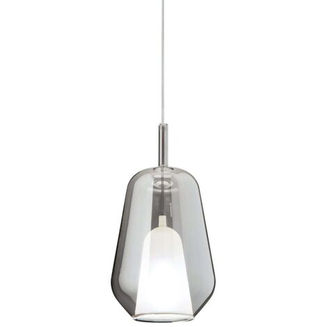 Suspension en verre soufflé design Thelma - Gris Fumé (1/2)