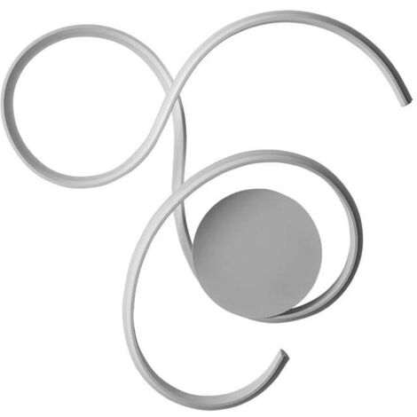 Plafonnier LED dimmable design moderne en métal Twist - Silver (1/3)