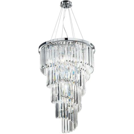 Suspension en cristal et métal chromé Alexander Piccola (1/2)