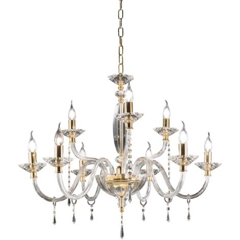 Lustre en cristal classique 9 lumières Fiamma 9 (1/2)