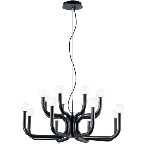 Suspension design 16 lumières en verre soufflé Derby - Or (1/2)