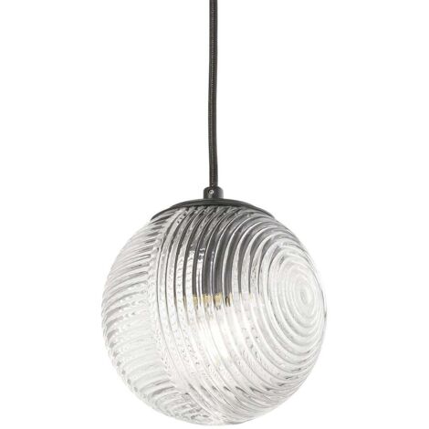Suspension sphérique en verre soufflé Bella - Transparent (1/2)