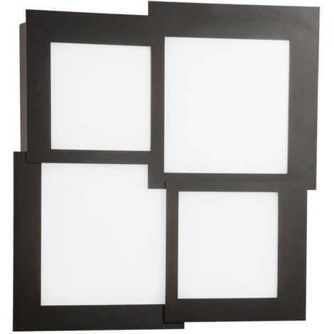 Plafonnier LED moderne design géométrique intérieur Passpartou Grande - Noir (1/2)