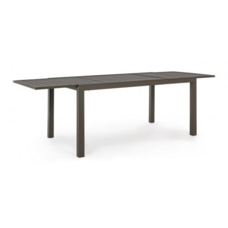 Table de jardin extensible en aluminium 90x160-240 Hilde YES - Marron (1/5)