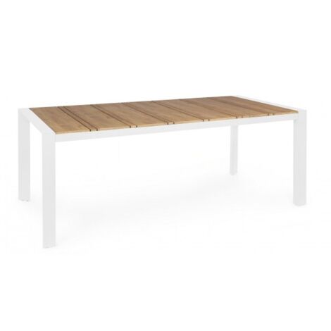 Table de jardin en aluminium 198 x 100 Elias YES - Blanc (1/5)