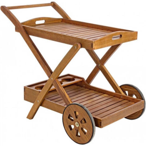 Chariot Noemi en bois mélaminé 89x56x76h cm