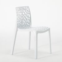 Centrale Brico – Chaise de cuisine empilable en polypropylène Highmopp – Design nid d'abeille – Confort ergonomique – Pour intérieur et extérieur