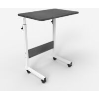 Table basse de canapé et lit 60x40cm avec roulettes Cozee - Noir - Blanc