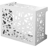 Cache climatiseur en aluminium prélaqué 10/10 mm – Résistant aux intempéries – Dimensions 86 x 68 x 44 cm – Montage facile au mur – Divina Home