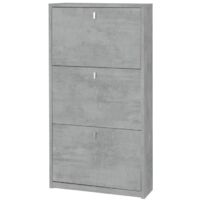 Meuble à chaussures slim 3 portes, capacité 7 paires, design moderne Kopen - Gris
