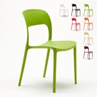 Chaise salle à manger bar restaurant polypropylène coloré design Restaurant - Vert