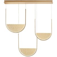 Suspension LED dimmable design moderne Lotus - Or