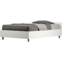 Lit conteneur queen size Nuamo 120x190 en frêne blanc