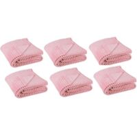Plaid Lot de 6 Plaids Rachelle Rose 150X200