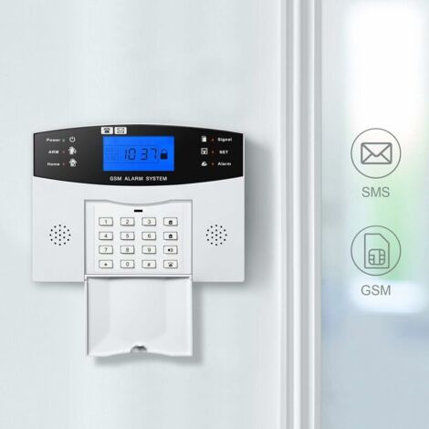 Smart Wireless GSM Home Alarm, 18 Pieces LCD Security Alarm System SMS ...