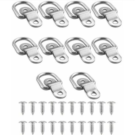 Lot De 6 Œillets D’Arrimage Remorque Tarpofix – 800 DaN Certifié TÜV – Avec Contre-plaques Et Vis – Ultra Solides