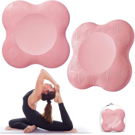 Bigmeda Set De 2 Genouillères Yoga - Tapis Antidérapant PU Pour Genoux, Poignets Et Coudes