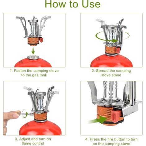 Tentock Réchaud à Gaz de Camping Portable, Mini Brûleur Pliable Compact 2700W Poêle à Gaz de Randonnée Ultralégers en Titane pour Pique-nique Pêche (Rouge Tentock Réchaud à Gaz de Camping Portable, Mini Brûleur Pliable Compact 2700W Poêle à Gaz de Randonnée Ultralégers en Titane pour Pique-nique Pêche (Rouge