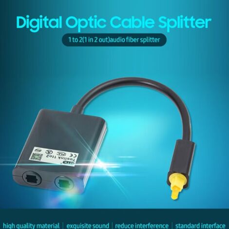Cikonielf câble audio optique SPDIF pour câble audio à port carré en fibre optique Toslink pour Cikonielf câble audio optique SPDIF pour câble audio à port carré en fibre optique Toslink pour