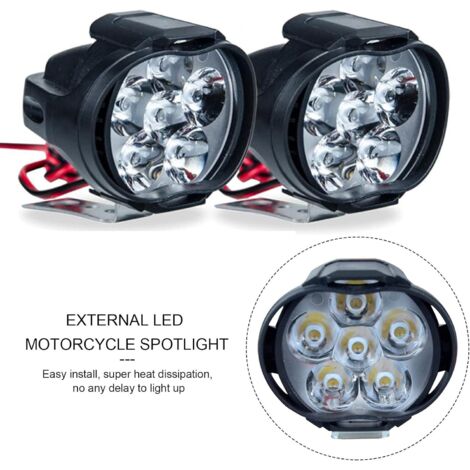 Phare LED De Moto Rechargeable – 1200 Lumens, étanche, Batterie 4000 MAh, Port USB Et Type-C