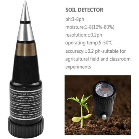 Testeur D'humidité, De PH Et De Lumière Pour Sol 3 En 1 - Sonde Longue, Sans Pile, Pour Plantes D'intérieur Et Extérieur - 12