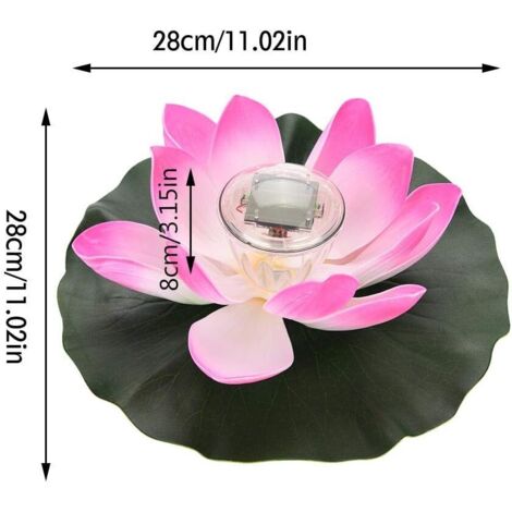 Lot De 4 Lampes Lotus Solaire Flottantes – Lumière Couleur Changeante – Étanchéité Totale – Décoration Étang Piscine Jardin