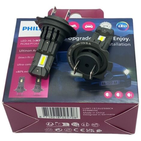 Philips lampadine h7 led compatibile per alfa romeo giulia (952) dal 2015- (1/5)